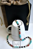 Native American Blue Gemstone Beaded Freedom Necklace
