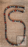 Men's Gemstone Hematite Beaded Red And Black Necklace