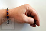 Men's Jasper and Blue Lapis Necklace Bracelet Set