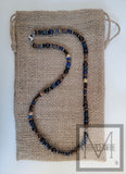Men's Garnet Lapis Blues on the Sand Necklace