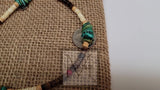 Native American Green and Blue Turquoise "Snake Eye" Necklace