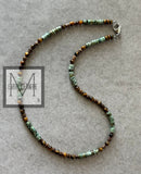 Men's Irish Aries Gemstone Beaded Necklace