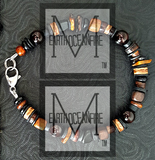 Men's Dark Garnet Beaded Necklace and Bracelet Set
